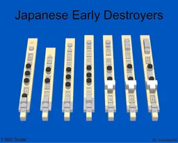 1:560 Scale Early Japanese Destroyers