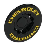 Hub Cap 24mm without Tube with Chevrolet Print / Black