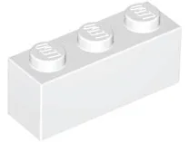 Brick 1 x 3 / White