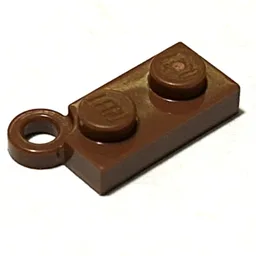 Hinge Plate 1 x 4 Swivel Base, No Hole / Reddish Brown