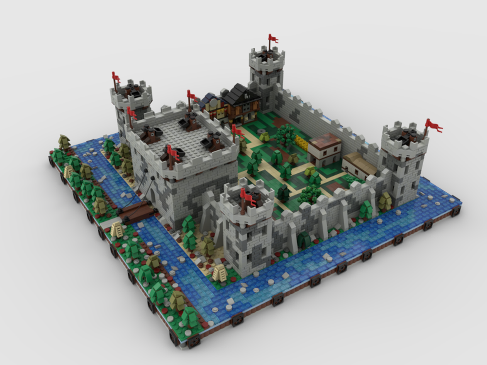 Lego Microscale castle diorama