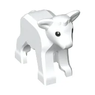 Animal, Sheep / Lamb with Black Eyes with White Pupils Print / White
