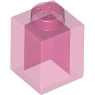 Brick 1 x 1 / Trans-Dark Pink