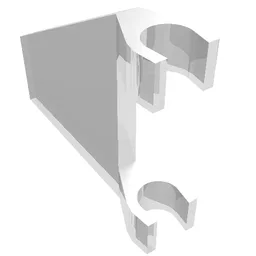 Flag 2 x 2 Trapezoid with Flat Area between Clips / Trans-Clear