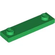 Plate Special 1 x 4 with 2 Studs with Groove [New Underside] / Green