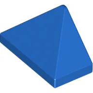 Brick Sloped 45° 2 x 1 Triple with Inside Stud Holder / Blue