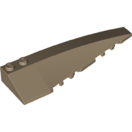 Lego Brick Wedged, Curved 10 x 3 Right / Dark Tan