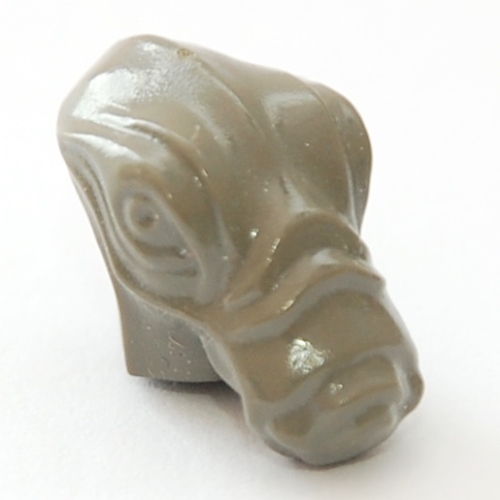 Lego Minifig Head Special, Geonosian [Plain] / Dark Gray