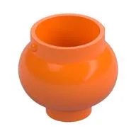 Minifig Pot Small with Handle Holders / Orange