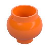 Lego Minifig Pot Small with Handle Holders / Orange