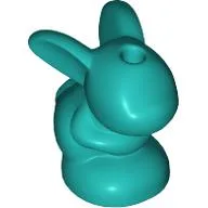 Animal, Rabbit / Bunny, Baby Sitting [Plain] / Dark Turquoise
