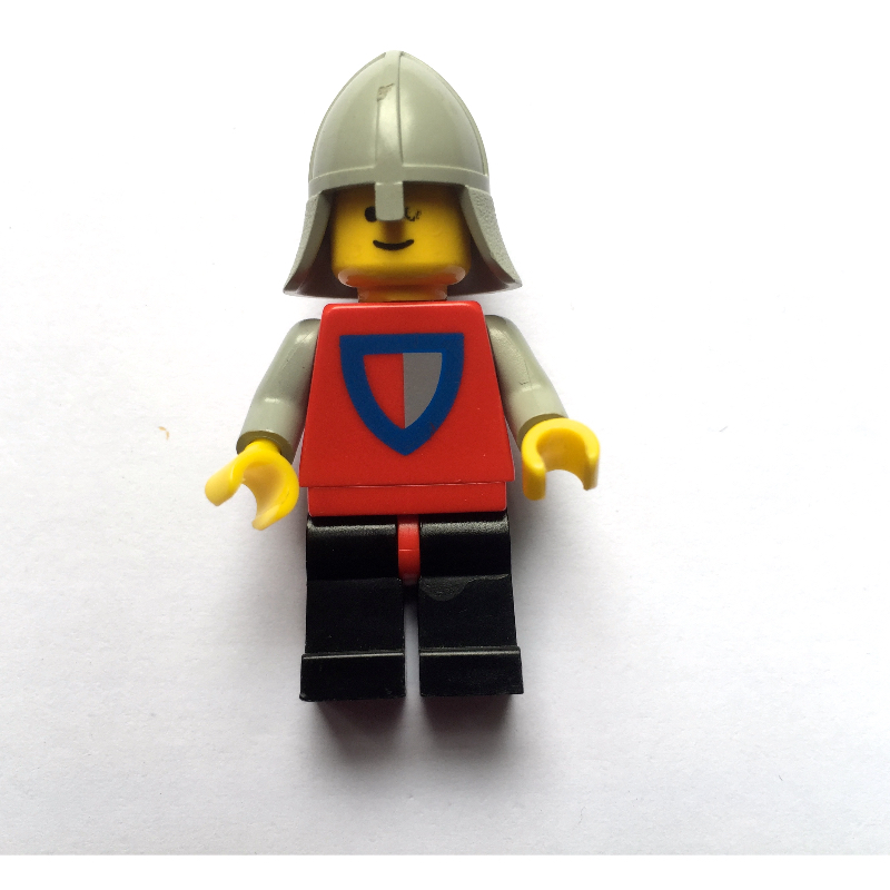 Lego Knight (Halved Shield) - Black Legs, Neck-Protector