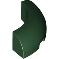 Brick Round Corner 3 x 3 x 1 No Studs / Dark Green