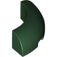 Lego Brick Round Corner 3 x 3 x 1 No Studs / Dark Green