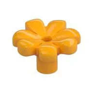 Plant, Flower, Minifig Accessory with 7 Thick Petals and Pin / Bright Light Orange