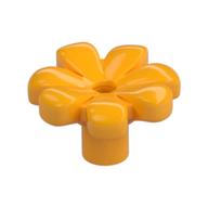 Lego Plant, Flower, Minifig Accessory with 7 Thick Petals and Pin / Bright Light Orange