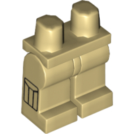 Lego Hips and Tan Legs with Cargo Pockets Side Print / Tan