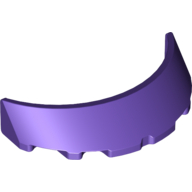 Lego Windscreen 3 x 6 x 1 Curved with 2 Circular Stud Holders in Bottom / Dark Purple