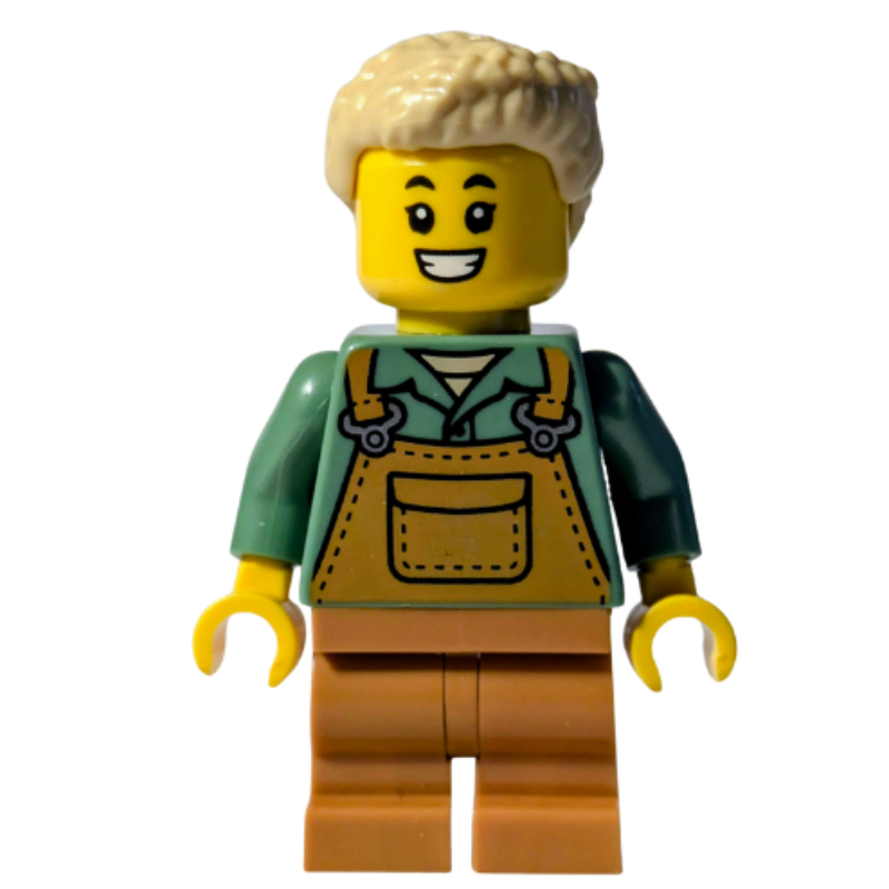 Lego Elf, Sand Green Torso, Medium Nougat Legs, Tan Hair