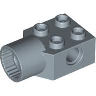 Lego Technic Brick Special 2 x 2 with Pin Hole, Rotation Joint Socket / Sand Blue