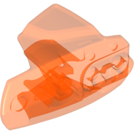 Lego Large Figure Limb Cover, Size 5, Armor with Ball Joint Socket / Trans-Neon Orange