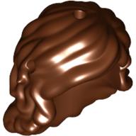 Lego Hair Long Wavy [2 Holes] / Reddish Brown