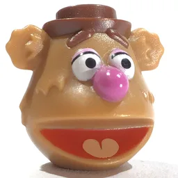Minifig Head Special (Fozzie Bear) / Medium Nougat