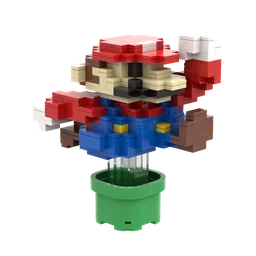 Mario 3D 8-Bit Statue