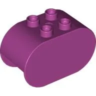 Duplo Brick 2 x 4 x 2 Rounded Ends / Magenta