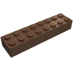 Brick 2 x 8 / Brown