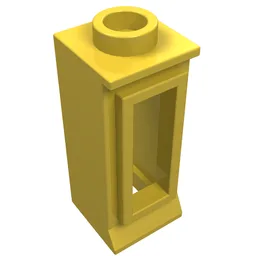 Window 1 x 1 x 2, Short Lip [no Glass] / Yellow