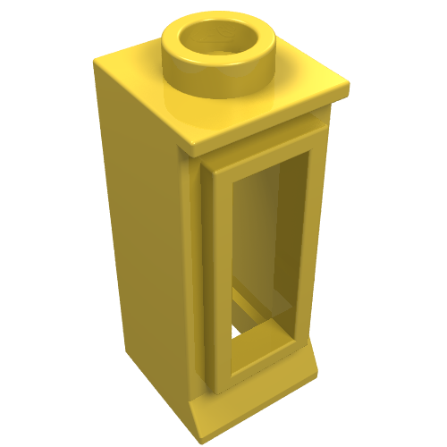 Lego Window 1 x 1 x 2, Short Lip [no Glass] / Yellow