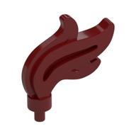 Lego Flame / Headwear Accessory Plume / Feather, Triple Point / Dark Red