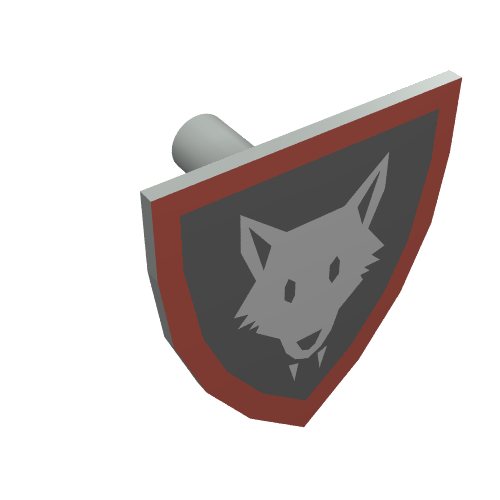 Lego Shield Triangular with Wolfpack Print