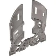 Large Figure Weapon Blade, Double / Shield Half (Toa Mahri Nuparu) / Pearl Light Gray
