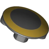 Plate Round 2 x 2 with Rounded Bottom with Gold Edge (Owl Eye)