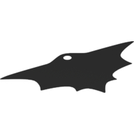 Lego Neckwear Cape, Scalloped 7 Points, Wide / Black