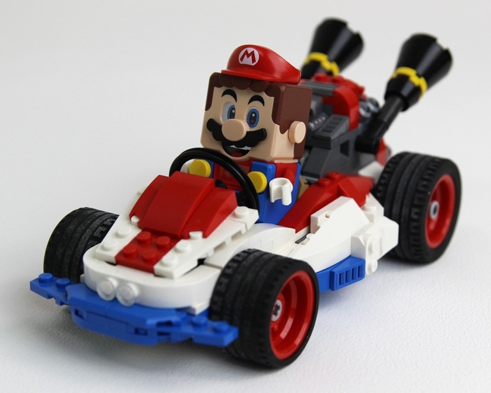 Lego Mario Kart - pull back engine. Collects coins!