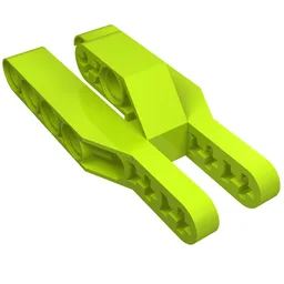 Technic Beam 3 x 7 x 2 Fork 3 Fingers / Lime