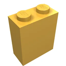 Brick 1 x 2 x 2 with Inside Stud Holder / Bright Light Orange