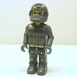 Juniors Midifig, Aqua Res-Q Pilot with Closed Face Helmet / Dark Gray