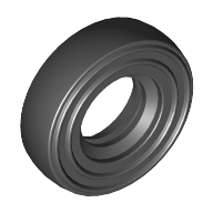 Lego Tyre 14 x 4 Smooth Small Single / Black