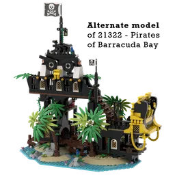 Redbeard's Hideout - Alternate model of 21322 - Pirates of Barracuda Bay