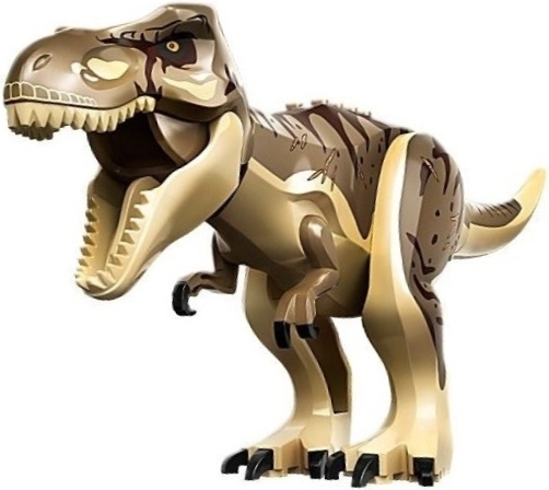 Lego Dinosaur Tyrannosaurus rex with Dark Tan Back, Dark Brown Markings and Scars