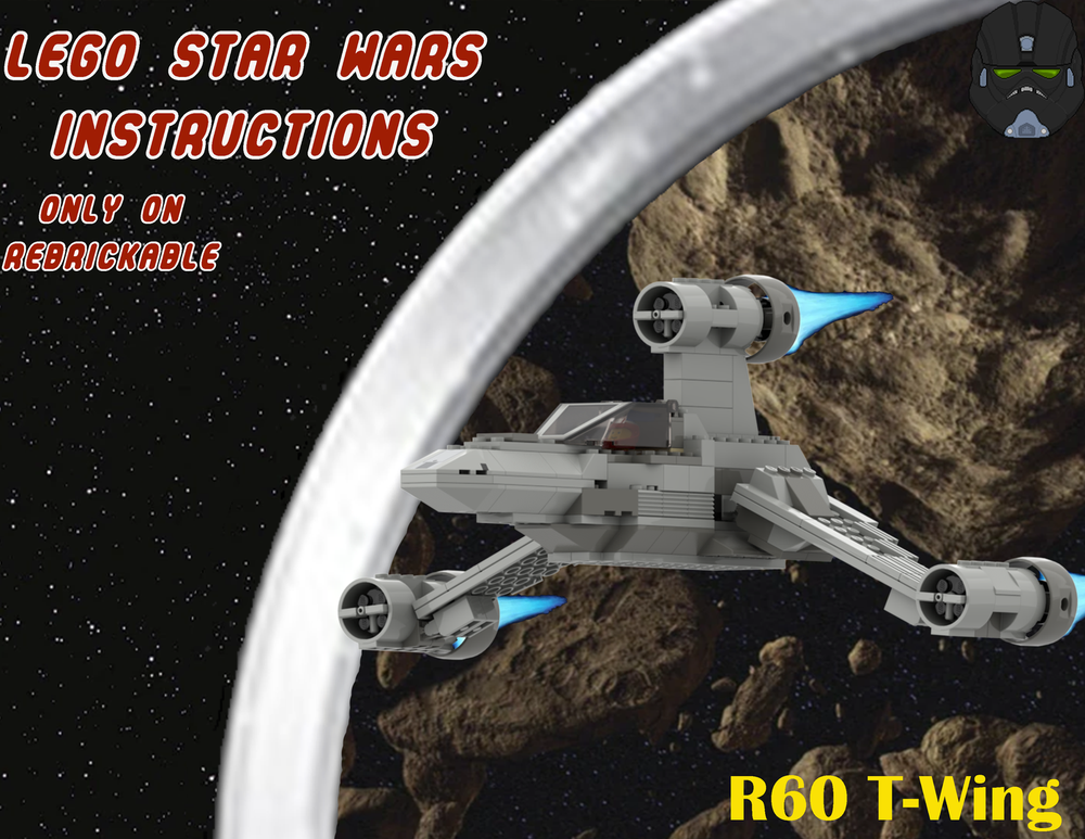 Lego Classic-Style R60 T-Wing Interceptor (with cylinder engines
