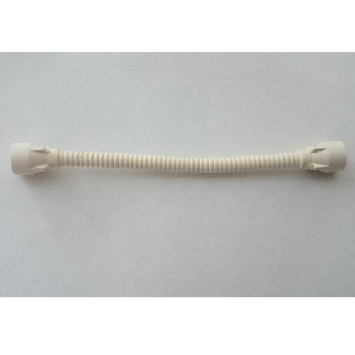 Lego Flexible Hose 8.5L with Tabbed Ends White (Ends different color than Tube) / Trans-Clear