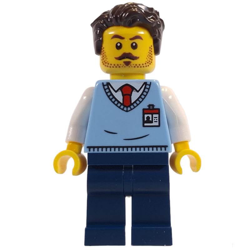 Lego Museum Employee, Dark Brown Hair