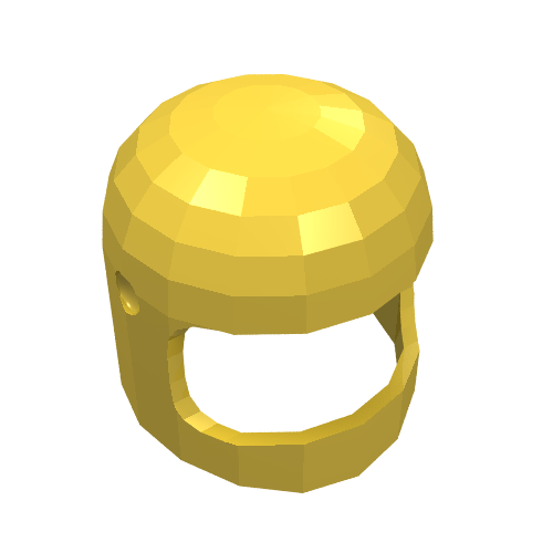 Lego Helmet Classic with Thin Chin Guard and Visor Dimples / Yellow