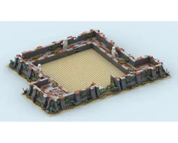 Modular Abandoned Fortress - Basic low Walls