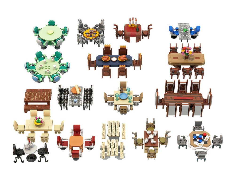 Lego Tables & Chairs - Dining Edition